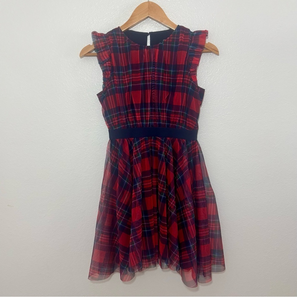 Vineyard Vines Girls Plaid Tulle Dress – Size S (8–10)